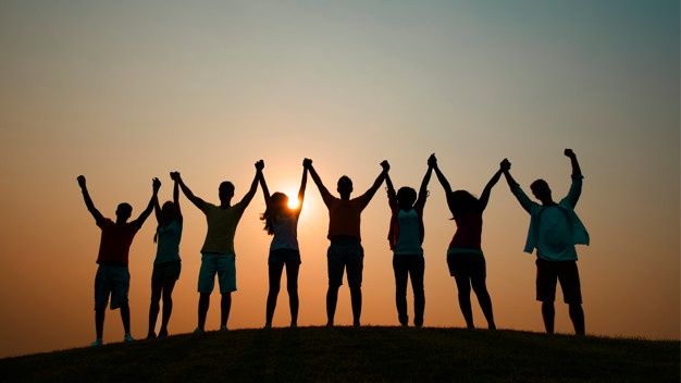 Voluntários em ação